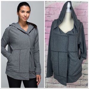 Lululemon find your center wrap gray with hood